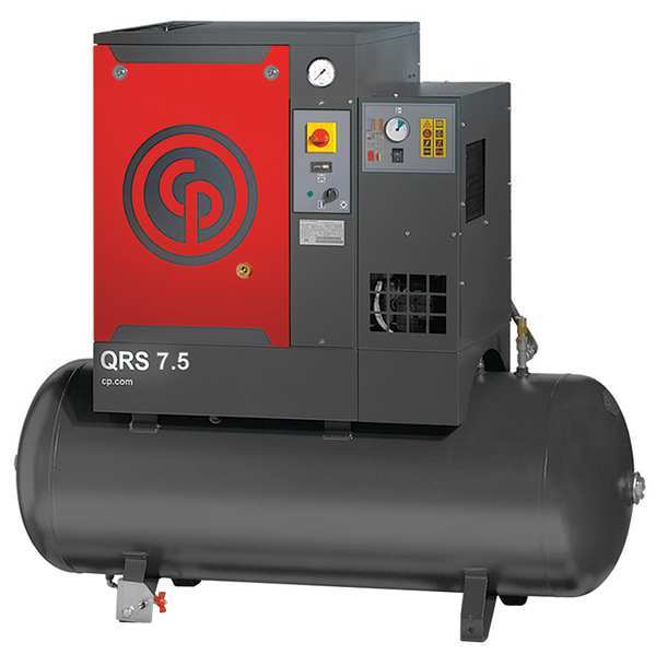 Chicago Pneumatic Rotary Screw Air Compressor w/Air Dryer QRS 7.5 HPD