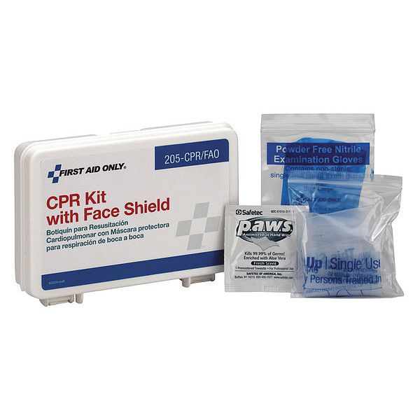 First Aid Only CPR Kit, 4 Components, 6 in. L 205-CPR/FAO