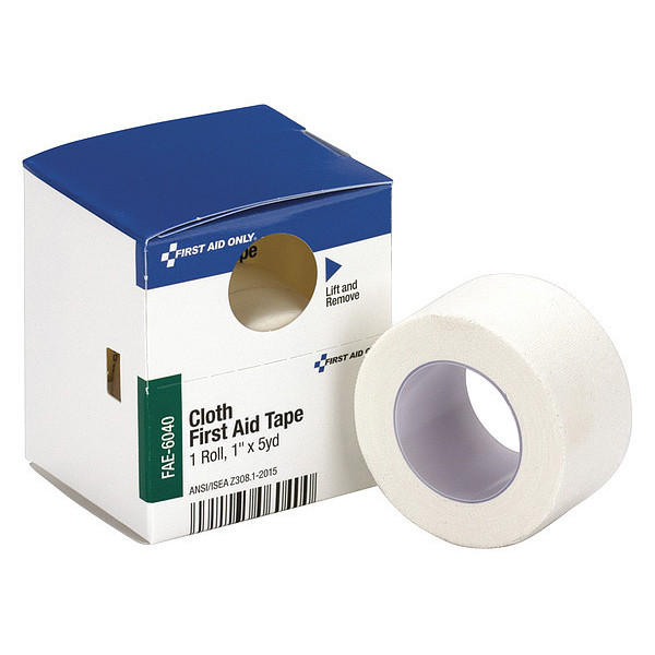 First Aid Only First Aid Tape, White, 1 in. W, 5 in. L FAE-6040