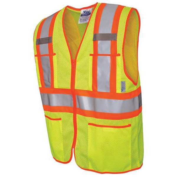 Viking Hi-Vis Vest, Lime, Polyester Mesh, L U6112G-L