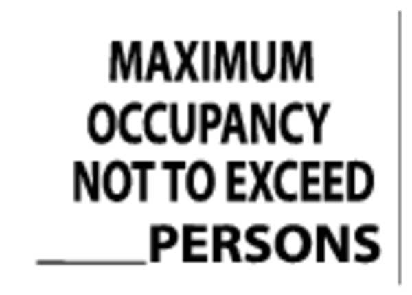 Zing Sign, MaXimum Occupancy with Number Kit, 2907 2907