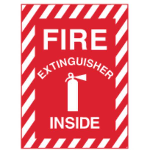 Zing Sign, Fire EXtinguisher Inside, 10X7", AL, Height: 10" 1890A