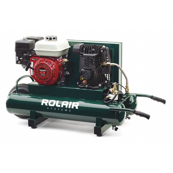 Rolair Portable Gas Air Compressor, 9 gal., 6.5HP 6590HMK113-0001