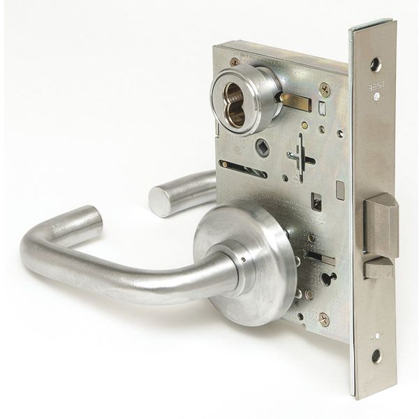 Best Mortise Lockset, Lever, 40H Rose, Ser. 40H, Grd. 1, Storeroom 45H7D3H626