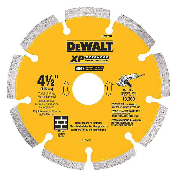 Dewalt 4-1/2" x .250 XP tuck point blade DW4740