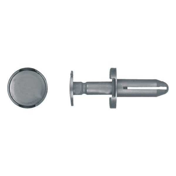 Zoro Select Push-In Rivet, Dome Head, 8 mm Dia., 23 mm L, Nylon Body, 25 PK 2133PK