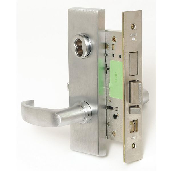 Best Mortise Lockset, Lever, 40H Ser., 40H Escutcheon, Dorm, Mech. 45H7T14M626