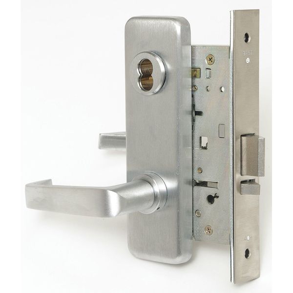 Best Mortise Lockset, Lever, 40H Ser., 40H Escutcheon, Dorm, Mech. 45H7T15J626