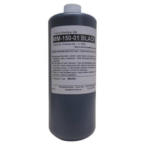 Carco Marking Ink, Pigment, Blck, 30 to 60 sec MM-150-01 BLACK