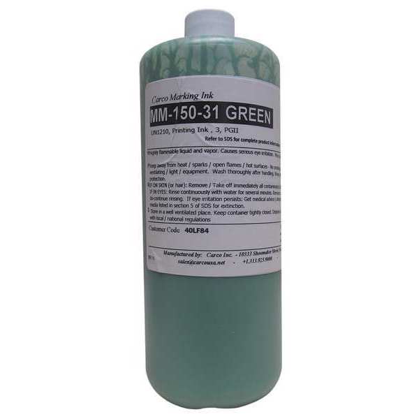 Carco Marking Ink, Pigment, Green, 30 to 60 sec MM-150-31 GREEN