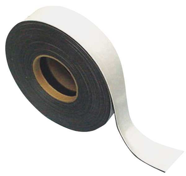 Magna Visual Magnetic Strip Roll, White, 2 in. x 50 ft. MR50-161P