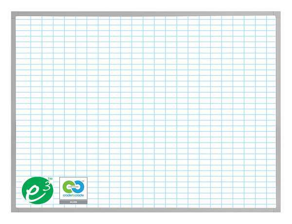 Magna Visual 36"x48" Magnetic Porcelain Planning Whiteboard, Aluminum Frame PBFG2-6-WH