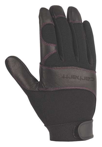 Carhartt Mechanics Gloves, M, Black/Rose, Breathable Spandex WA659-BLKRST