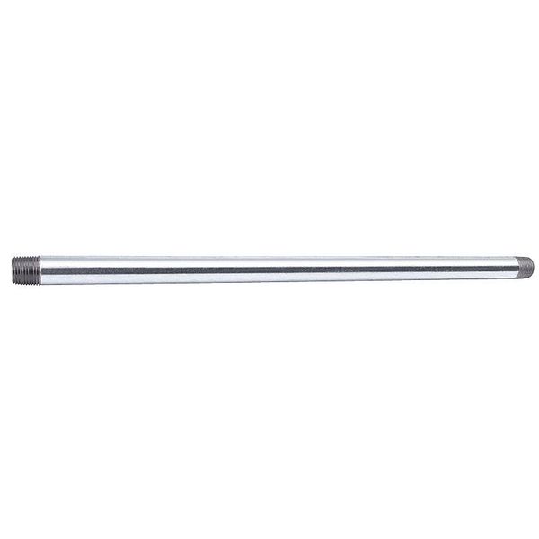 Zoro Select 4" MNPT x 10 ft. TBE Galvanized Steel Pipe Sch 40 571-1200