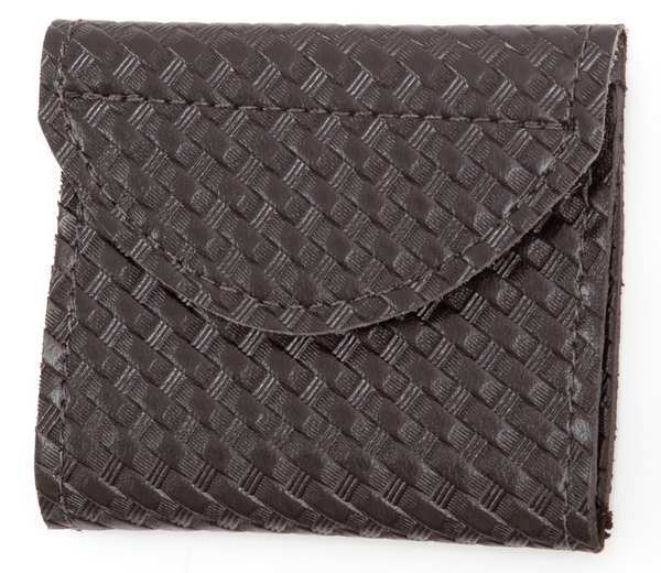 Gould & Goodrich Glove Case, Two Pocket, Black Weave K555W