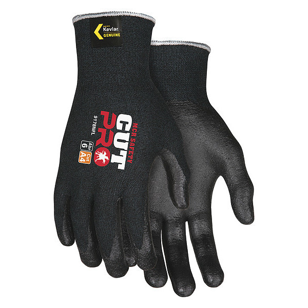 Mcr Safety Cut Resistant Coated Gloves, A4 Cut Level, Foam Nitrile, S, 1 PR 9178NFS
