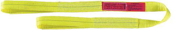 Lift-All Web Sling, Type 3, 24 ft L, 2 in W, Polyester, Yellow EE1602DFX24