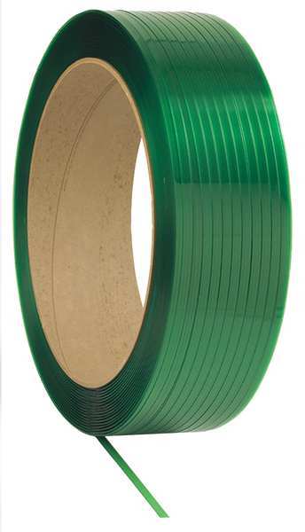 Zoro Select Plastic Strapping, HG, Green, 9600 ft. L 40TP59