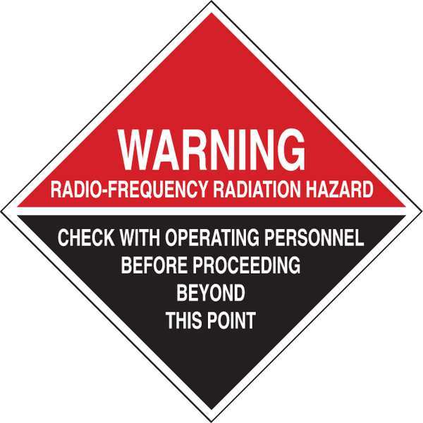 Brady Warning Sign, 18 in Height, 18 in Width, Aluminum, Diamond, English 129342