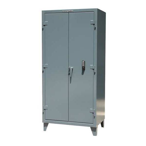 Strong Hold 12 ga. ga. Steel Storage Cabinet, 48 in W, 78 in H, Stationary 46-244-KP