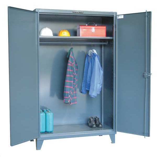 Strong Hold 12 ga. Steel Storage Cabinet, 60 in W, 66 in H, Stationary 55-WR-241