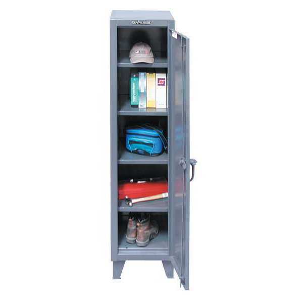 Strong Hold Wardrobe Locker, 18 in W, 18 in D, 72 in H, (1) Tier, (1) Wide, Dark Gray 1.65.6-184