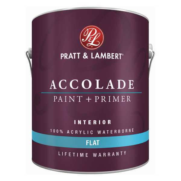 Pratt & Lambert Interior Paint, Flat, Latex Base, Vibrant Red, 1 gal 0000Z4683-16