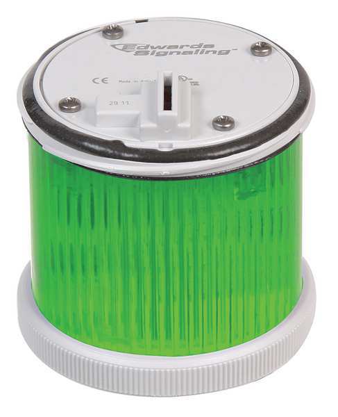 Edwards Signaling Stacklight Warning Light, 120VAC, Green 270CLEDMG120A