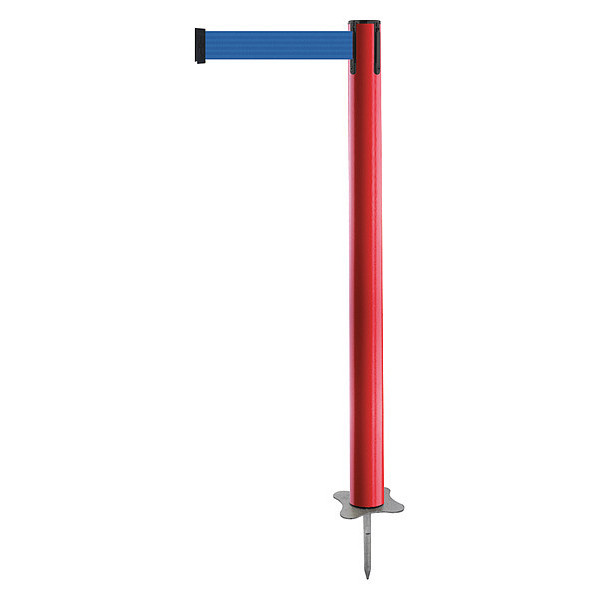 Tensabarrier Spike Post, Red Post, 43" H 884-21-MAX-L5X-C