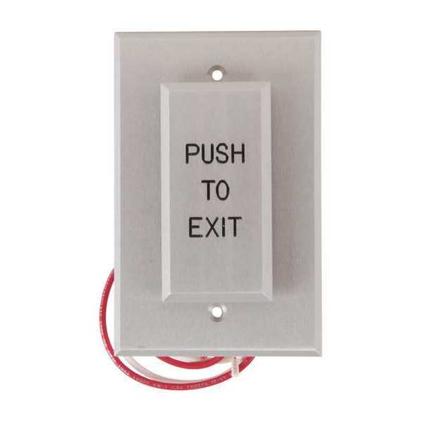 Dortronics Push to Exit Button, 24VDC, Silver Button W5286-P23DAxE1
