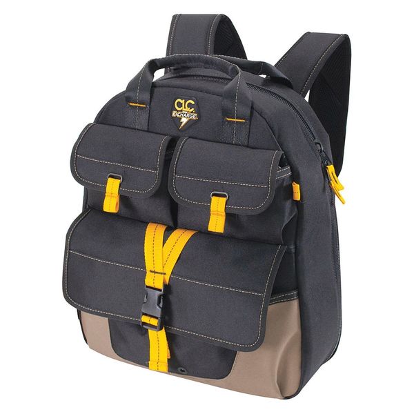 Clc Work Gear Tool Backpack, Black, Polyester, 23 Pockets ECP135