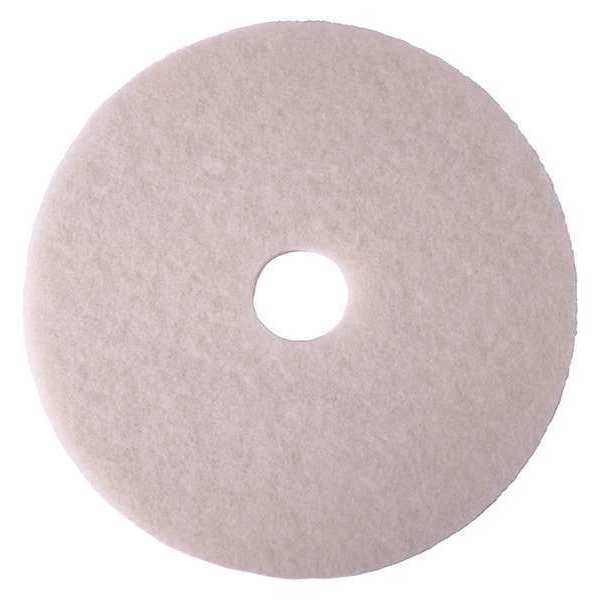 Tough Guy Buff Pad, White, Size 12", Round, PK5 402W58