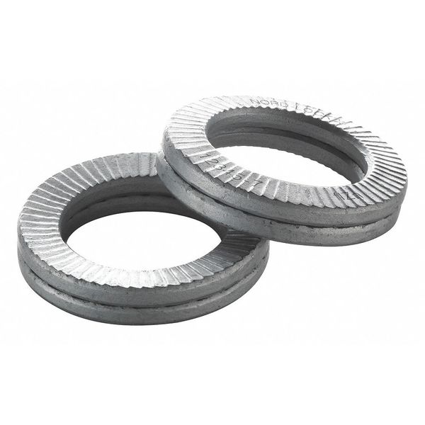 Nord-Lock Wedge Lock Washer, For Screw Size 6 mm Steel, Zinc Plated Finish, 200 PK 3303