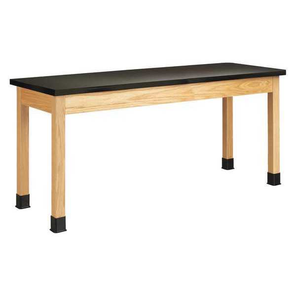 Diversified Spaces Table, Black/Oak, Wood Frame, 500 lb. Cap. P7302BK30N