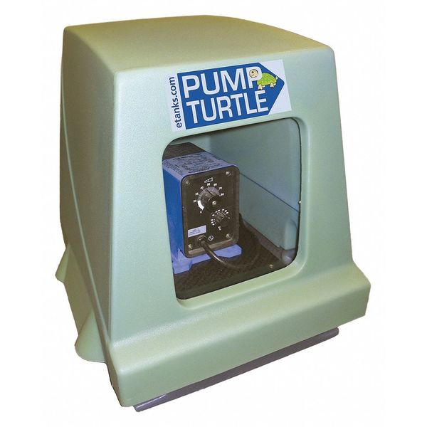 Peabody Engineering The Pump Turtle™ Containment Enclosure, Holds 1 Pump, 18-3/4"Lx18"Wx19"H, Green 253-31434