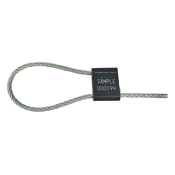 Tydenbrooks ISO 17712:2013 HS Cable Seal, 12" x 3/16", Laser Marked, PK200 V46030121-08-GRAI
