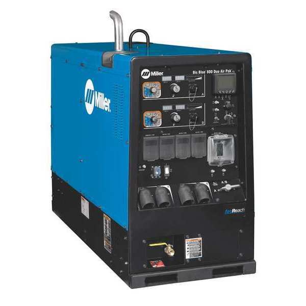 Miller Electric Engine Driven Welder, Big Blue(R) 800 Duo Air Pak(TM) Series, Electric Start, 65.7 hp, Diesel 907752