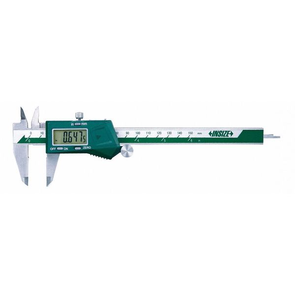 Insize Digital Caliper, SS, 0-12"/0-300mm Range 1108-300CAL