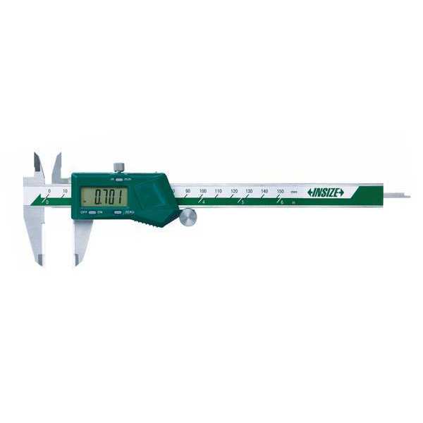 Insize Digital Caliper, SS, 0-6"/0-150mm Range 1193-150