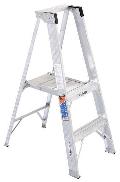 Werner 4 ft Aluminum Platform Stepladder, 300 lb Capacity P372