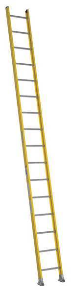 Werner 16 ft. Straight Ladder, Fiberglass, 16 Steps, 375 lb Load Capacity 7116-1