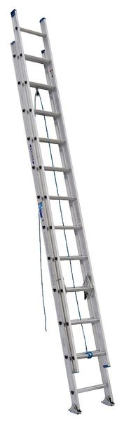 Werner 24 ft Aluminum Extension Ladder, 250 lb Load Capacity D1324-2
