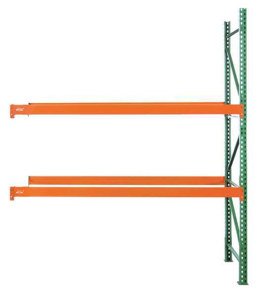 Husky Rack & Wire Pallet Rack Add-On Unit, Teardrop, Roll Formed Style, 120 in H, 123 in W, 48 in D 184812043120A