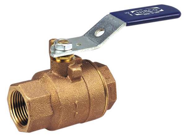 Nibco 1" FNPT Bronze Ball Valve Inline T58570 1