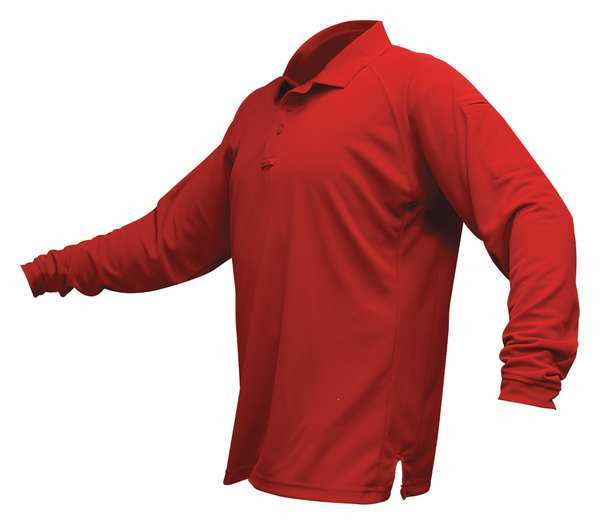 Vertx Mens Tactical Polo, Red, Long Sleeve, L VTX4020RDP