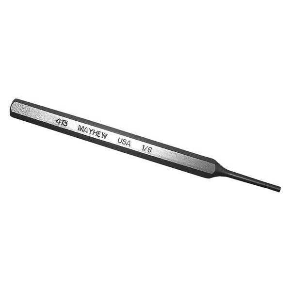 Mayhew Select Pin Punch, 4-3/4in L, 1/8in Tip, Steel 71002