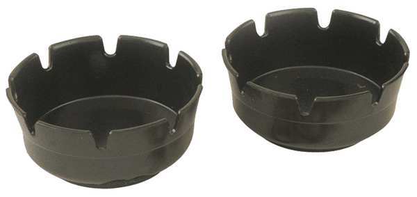 Crestware Ash Tray, Melamine Black, PK12 MEL263B