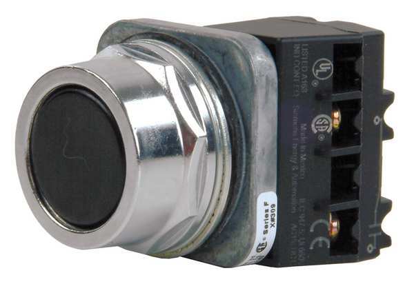 Siemens Non-Illuminated Push Button, 30 mm, 1NO/1NC, Black 52PA8A1A