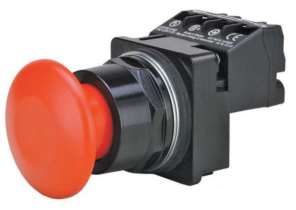 Siemens Non-Illuminated Push Button, 30 mm, 1NO/1NC, Red US2:52BP2W2A