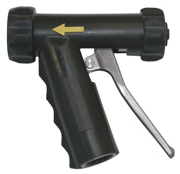 Sani-Lav Pistol Grip Spray Nozzle, 3/4" Female, 150 psi, 7 gpm, Black N1SSB